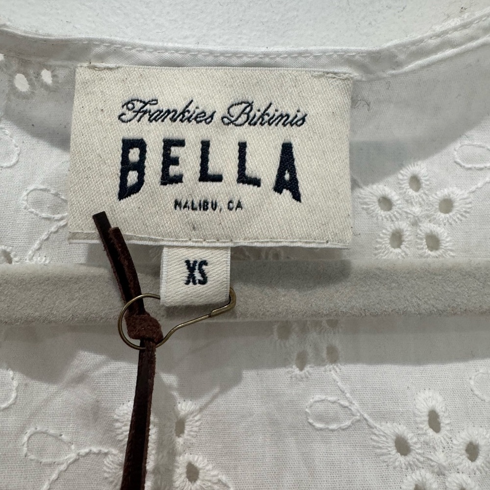 NWT Frankie’s Bikinis x BELLA HADID Farm Eyelet Mini Dress - Picture 12 of 13
